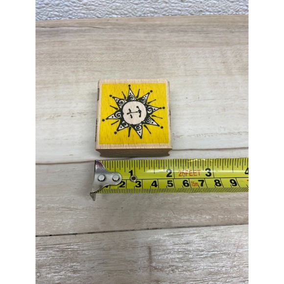 Vap Scrap Sun Wood Mounted Rubber Stamp - Picture 5 of 5